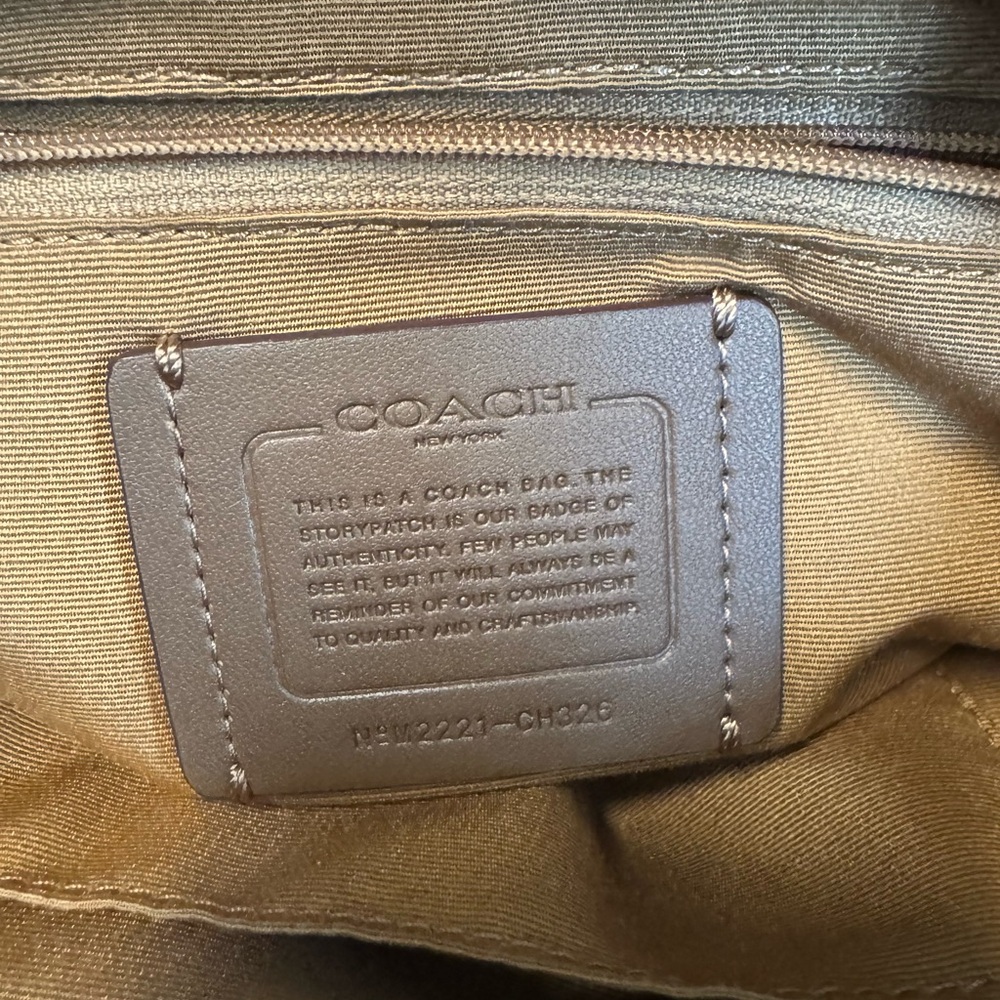 Coach Red and Tan Backpack with Signature Design - Picture 5 of 6